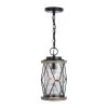 Wholesale ✨ Patriot Lighting® Elegant Home Bodhi Black & Replica Wood Outdoor Pendant Light ✨ -Patriot Light Store 3563823 Master