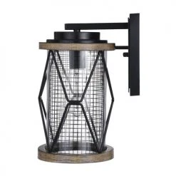 Best Pirce ✔️ Patriot Lighting® Elegant Home Bodhi Black & Replica Wood Outdoor Wall Light 💯 -Patriot Light Store 3563824 Alt2