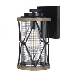 Best Pirce ✔️ Patriot Lighting® Elegant Home Bodhi Black & Replica Wood Outdoor Wall Light 💯