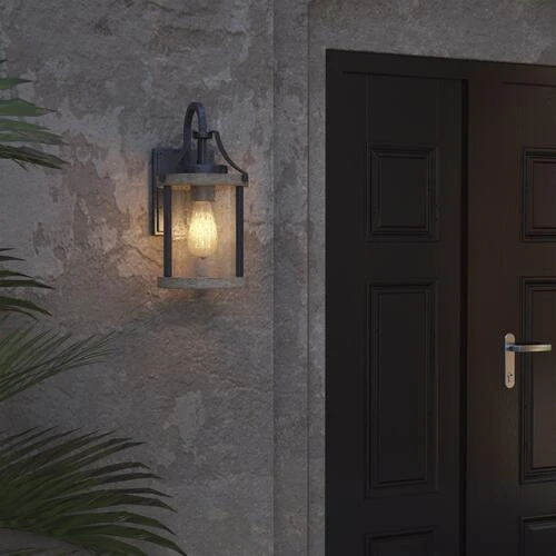 Promo ✨ Patriot Lighting® Elegant Home Brooklyn Natural Iron & Distressed Faux Wood Outdoor Wall Light 🔔 7 Promo ✨ Patriot Lighting® Elegant Home Brooklyn Natural Iron & Distressed Faux Wood Outdoor Wall Light 🔔 - Image 5