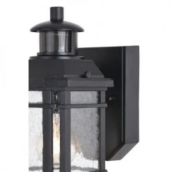 Cheap ✔️ Patriot Lighting® Dualux Elizabeth II Textured Black Motion Sensor Outdoor Security Wall Light ⭐ -Patriot Light Store 3563841 Alt1