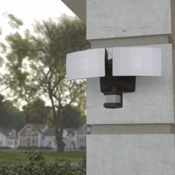 Cheap ⭐ Patriot Lighting® Dualux Bronze LED Dual Head Motion Sensor Outdoor Security Flood Light ⌛ -Patriot Light Store 3569430 Alt9