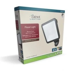 Best Sale 🎉 Patriot Lighting® Bronze LED Dusk-to-Dawn Outdoor Security Flood Light ❤️ -Patriot Light Store 3569437 360 50