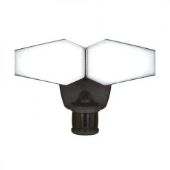 Brand new 👍 Patriot Lighting® Dualux Bronze LED Dual Head Motion Sensor Link Outdoor Security Flood Light 🔥 -Patriot Light Store 3569449 Alt1