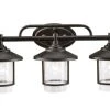 Outlet ⌛ Patriot Lighting® Elegant Home Miner Bronze 3-Light Vanity Light 🔔