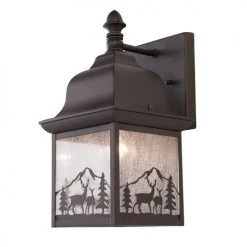 Best Sale ❤️ Patriot Lighting® Whitetail Tannery Bronze Outdoor Wall Light 😍