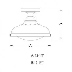 Cheap ✨ Patriot Lighting® Keenan Oil Rubbed Bronze 1 Light Semi-Flush Mount Ceiling Light 🎉 -Patriot Light Store C0113 DWG