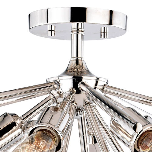 Top 10 🔥 Patriot Lighting® Estelle Polished Nickel 6 Light Semi-Flush Mount Ceiling Light 💯 4 Top 10 🔥 Patriot Lighting® Estelle Polished Nickel 6 Light Semi-Flush Mount Ceiling Light 💯 - Image 2
