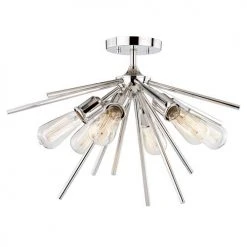 Top 10 🔥 Patriot Lighting® Estelle Polished Nickel 6 Light Semi-Flush Mount Ceiling Light 💯
