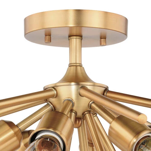 New 🔔 Patriot Lighting® Estelle Nautral Brass 6 Light Semi-Flush Mount Ceiling Light ✔️ 4 New 🔔 Patriot Lighting® Estelle Nautral Brass 6 Light Semi-Flush Mount Ceiling Light ✔️ - Image 2
