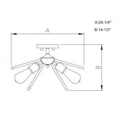 New 🔔 Patriot Lighting® Estelle Nautral Brass 6 Light Semi-Flush Mount Ceiling Light ✔️ 11 New 🔔 Patriot Lighting® Estelle Nautral Brass 6 Light Semi-Flush Mount Ceiling Light ✔️ -Patriot Light Store C0162 DWG