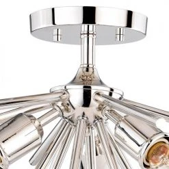 Brand new ⭐ Patriot Lighting® Estelle Polished Nickel 3 Light Semi-Flush Mount Ceiling Light ✔️ -Patriot Light Store C0163 1