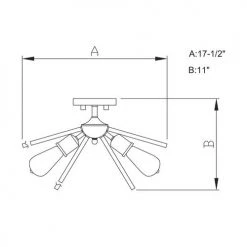 Buy 😀 Patriot Lighting® Estelle Nautral Brass 3 Light Semi-Flush Mount Ceiling Light 🎉 11 Buy 😀 Patriot Lighting® Estelle Nautral Brass 3 Light Semi-Flush Mount Ceiling Light 🎉 -Patriot Light Store C0164 DWG