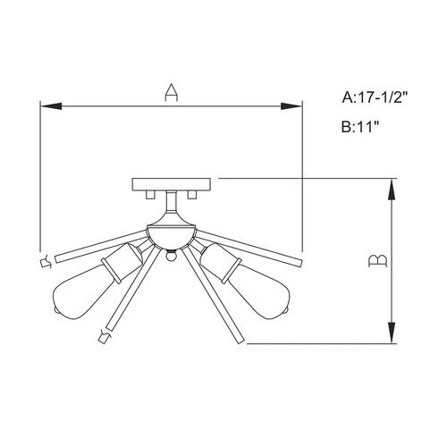 Buy 😀 Patriot Lighting® Estelle Nautral Brass 3 Light Semi-Flush Mount Ceiling Light 🎉 7 Buy 😀 Patriot Lighting® Estelle Nautral Brass 3 Light Semi-Flush Mount Ceiling Light 🎉 - Image 5