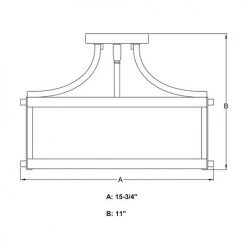 New ⌛ Patriot Lighting® Holbrook Noble Bronze Semi-Flush Mount Ceiling Light ⭐ -Patriot Light Store C0175 DWG