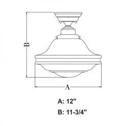 Buy 😍 Patriot Lighting® Huntley Satin Nickel Semi-Flush Mount Ceiling Light ⭐ 9 Buy 😍 Patriot Lighting® Huntley Satin Nickel Semi-Flush Mount Ceiling Light ⭐ -Patriot Light Store C0176 DWG
