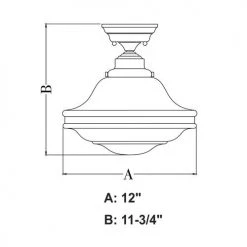 Top 10 ✔️ Patriot Lighting® Huntley Oil Rubbed Bronze Semi-Flush Mount Ceiling Light ✨ -Patriot Light Store C0177 DWG