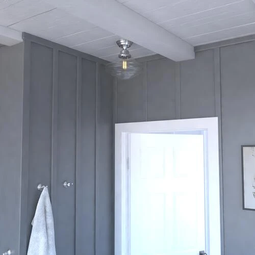 Best Sale ⭐ Patriot Lighting® Huntley Satin Nickel Semi-Flush Mount Ceiling Light 👍 6 Best Sale ⭐ Patriot Lighting® Huntley Satin Nickel Semi-Flush Mount Ceiling Light 👍 - Image 4