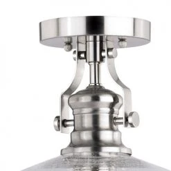 Hot Sale ⭐ Patriot Lighting® Beloit Satin Nickel Semi-Flush Mount Ceiling Light 🧨 -Patriot Light Store C0204 1