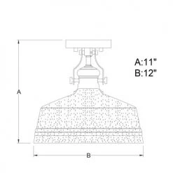 Hot Sale ⭐ Patriot Lighting® Beloit Satin Nickel Semi-Flush Mount Ceiling Light 🧨 -Patriot Light Store C0204 DWG