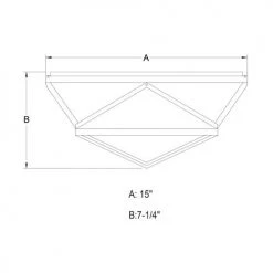 Outlet ✔️ Patriot Lighting® Hailey Satin Nickel Flush Mount Ceiling Light ✨ -Patriot Light Store C0205 DWG