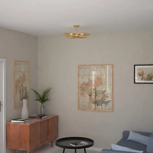 Discount 🎉 Patriot Lighting® Nikko Gold Semi-Flush Mount Ceiling Light ✨ 6 Discount 🎉 Patriot Lighting® Nikko Gold Semi-Flush Mount Ceiling Light ✨ - Image 4