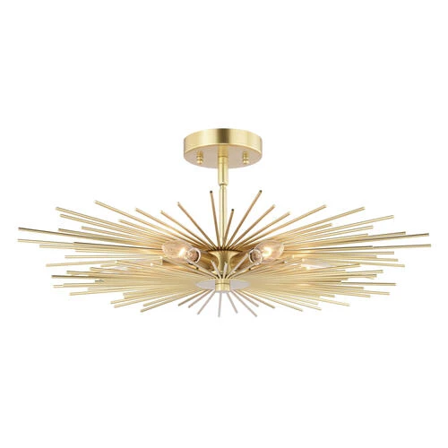 Discount 🎉 Patriot Lighting® Nikko Gold Semi-Flush Mount Ceiling Light ✨ 3 Discount 🎉 Patriot Lighting® Nikko Gold Semi-Flush Mount Ceiling Light ✨