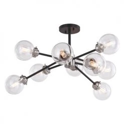 Promo 🎉 Patriot Lighting® Orbit Oil Rubbed Bronze 9 Light Semi-Flush Mount Ceiling Light 🔔