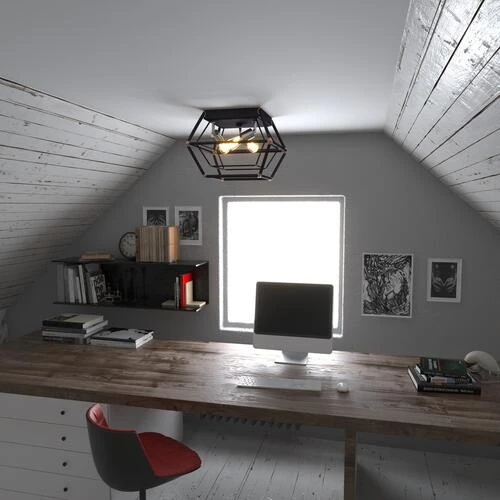 Budget 😍 Patriot Lighting® Bartlett Oil Rubbed Bronze 3 Light Flush Mount Ceiling Light 👍 6 Budget 😍 Patriot Lighting® Bartlett Oil Rubbed Bronze 3 Light Flush Mount Ceiling Light 👍 - Image 4