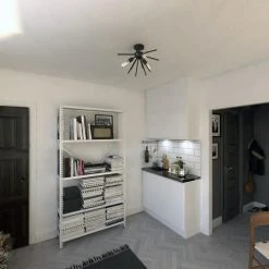 Discount ⭐ Patriot Lighting® Estelle Matte Black 3 Light Semi-Flush Mount Ceiling Light ✔️ 13 Discount ⭐ Patriot Lighting® Estelle Matte Black 3 Light Semi-Flush Mount Ceiling Light ✔️ -Patriot Light Store C0249 L1