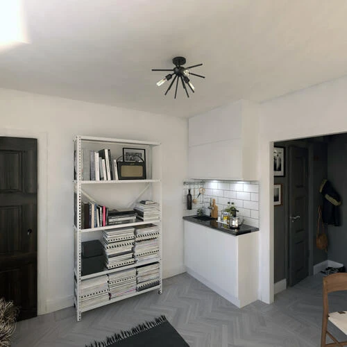 Discount ⭐ Patriot Lighting® Estelle Matte Black 3 Light Semi-Flush Mount Ceiling Light ✔️ 7 Discount ⭐ Patriot Lighting® Estelle Matte Black 3 Light Semi-Flush Mount Ceiling Light ✔️ - Image 5