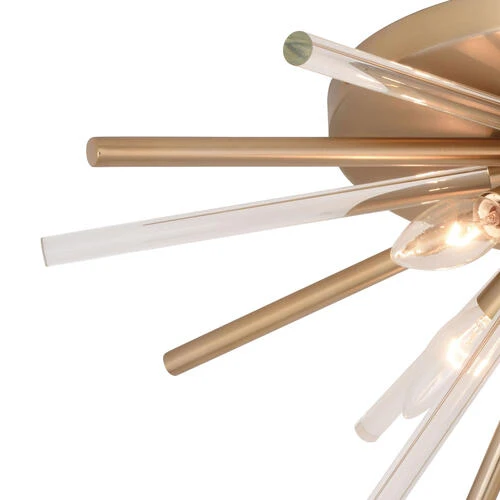 Outlet 🔥 Patriot Lighting® Aria Natural Brass Flush Mount Ceiling Light 👍 4 Outlet 🔥 Patriot Lighting® Aria Natural Brass Flush Mount Ceiling Light 👍 - Image 2