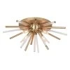 Outlet 🔥 Patriot Lighting® Aria Natural Brass Flush Mount Ceiling Light 👍