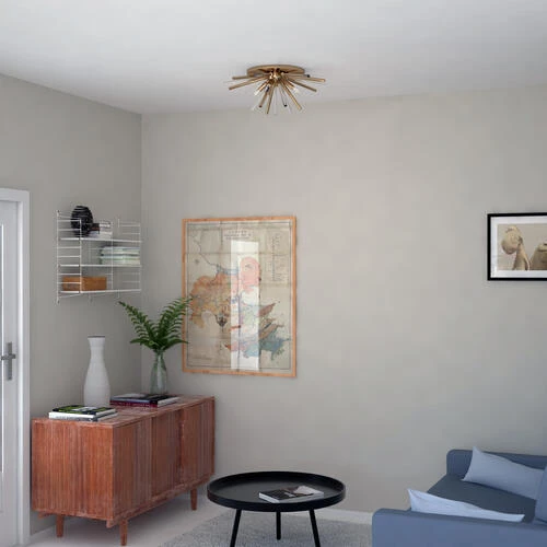 Outlet 🔥 Patriot Lighting® Aria Natural Brass Flush Mount Ceiling Light 👍 6 Outlet 🔥 Patriot Lighting® Aria Natural Brass Flush Mount Ceiling Light 👍 - Image 4