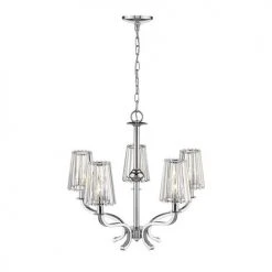 Cheapest ⌛ Patriot Lighting® Elegant Home Erida Chrome 5-Light Chandelier ✔️