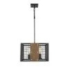 Best Pirce ✨ Patriot Lighting® Elegant Home Finn III Black Rustic Wood Cage Pendant 🎉 -Patriot Light Store FinnIII Front
