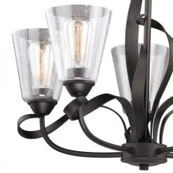Hot Sale ✔️ Patriot Lighting® Cinta Oil Rubbed Bronze 5 Light Chandelier 👍 -Patriot Light Store H0185 3