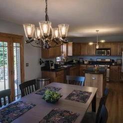 Hot Sale ✔️ Patriot Lighting® Cinta Oil Rubbed Bronze 5 Light Chandelier 👍 -Patriot Light Store H0185 L2