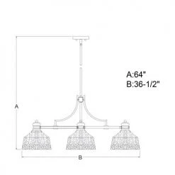 New 😍 Patriot Lighting® Beloit Satin Nickel 3 Light Chandelier 🎁 -Patriot Light Store H0221 DWG
