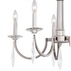 New ⌛ Patriot Lighting® Hoyne Polished Nickel 5 Light Chandelier ✨ -Patriot Light Store H0243 1