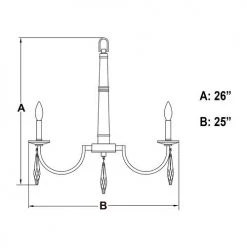 New ⌛ Patriot Lighting® Hoyne Polished Nickel 5 Light Chandelier ✨ -Patriot Light Store H0243 DWG