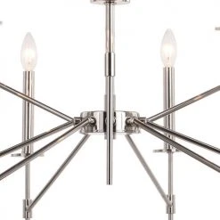 Flash Sale 😉 Patriot Lighting® Kedzie Polished Nickel 9 Light Chandelier 👍 -Patriot Light Store H0260 2