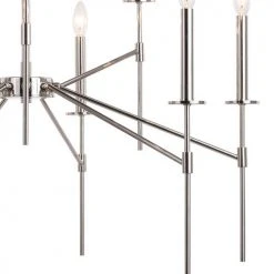 Flash Sale 😉 Patriot Lighting® Kedzie Polished Nickel 9 Light Chandelier 👍 -Patriot Light Store H0260 3