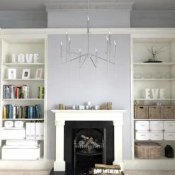 Flash Sale 😉 Patriot Lighting® Kedzie Polished Nickel 9 Light Chandelier 👍 -Patriot Light Store H0260 L1