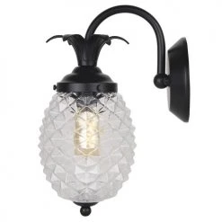 Best deal 🎁 Patriot Lighting® Pineapple Matte Black Outdoor Wall Light ✨ -Patriot Light Store IOL557BK Mside