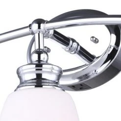 New ✨ Patriot Lighting® Palms Chrome 3-Light Vanity Light With Outlet ⌛ -Patriot Light Store IVL418B03CH M plugangle