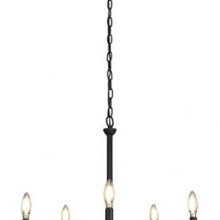 Promo 💯 Patriot Lighting® Cura Black 5-Light Chandelier 😍 -Patriot Light Store Kichler 82348 Menards 3518700