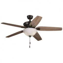 Hot Sale ⌛ Patriot Lighting™ Lincoln Park II 52" Oil-Rubbed Bronze Indoor LED Ceiling Fan ✔️