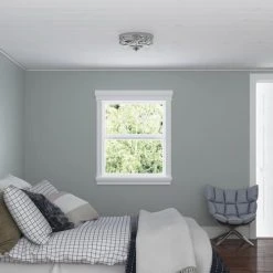 Best Pirce ✨ Patriot Lighting® Joska Brushed Nickel 2-Light Flush Mount Ceiling Light ✨ -Patriot Light Store LS 3518390 20711 Joska cmyk