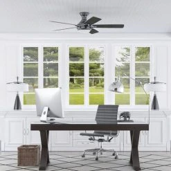 Best Sale 🛒 Patriot Lighting™ Ogun 52" Gunmetal Indoor LED Ceiling Fan 👍 -Patriot Light Store LS 3550722 20757 P SC